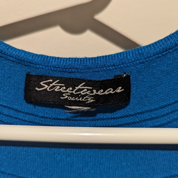 Blue bodycon knit dress - Picture 2 of 3